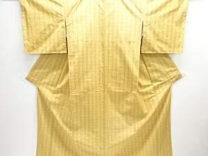 未使用品　格子織り出し米沢紬着物アンサンブル